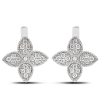 White Gold Earrings  Lily with Diamonds