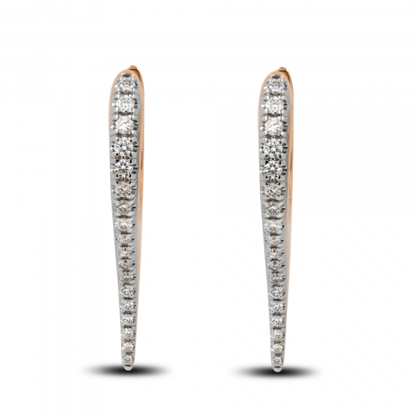 Gold Earrings With Diamonds Grace of Lines