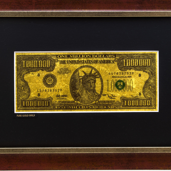  Gold Engraving   1 000 000 Dollars