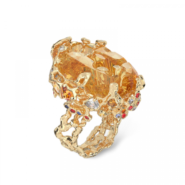  Kollasest kullast sõrmus   