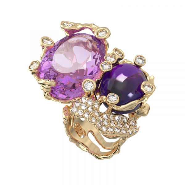 Kollasest kullast sõrmus 