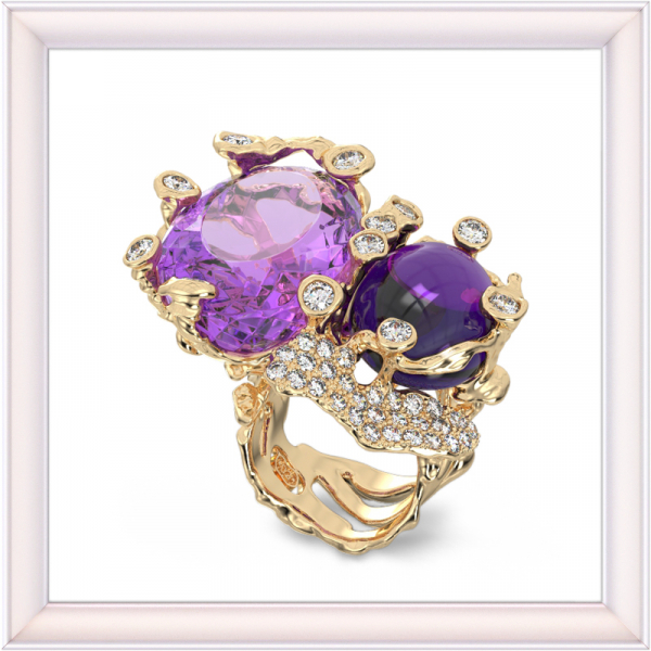 Kollasest kullast sõrmus 