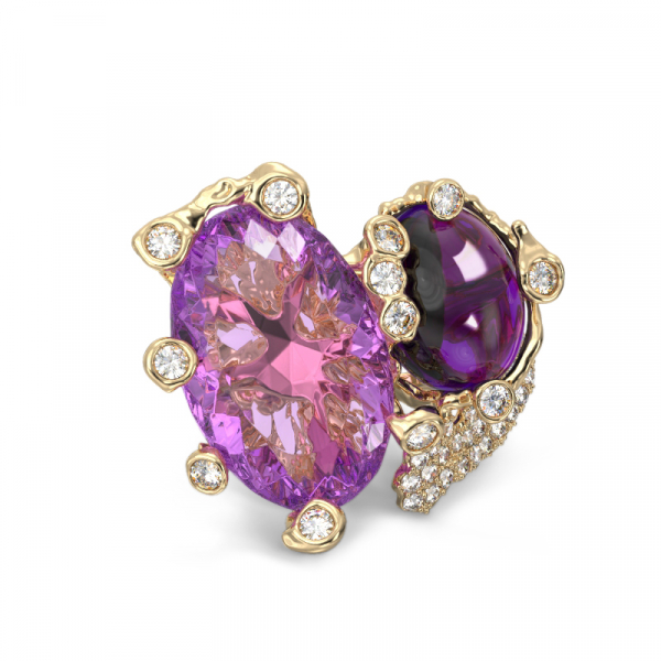 Kollasest kullast sõrmus 