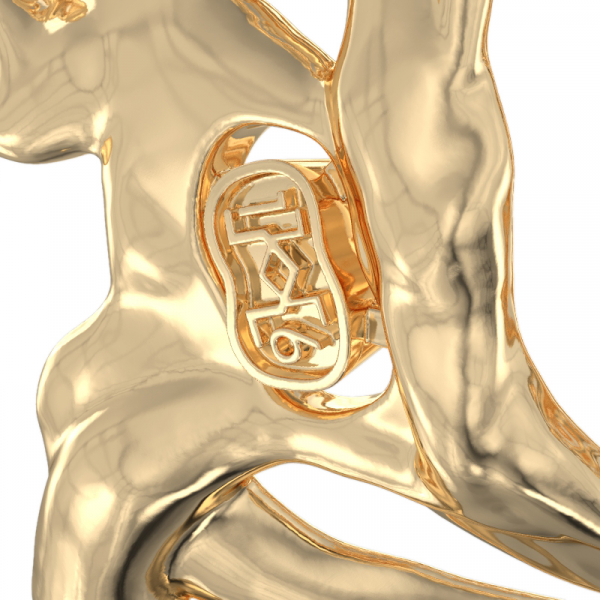 Kollasest kullast sõrmus 