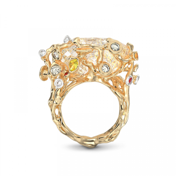 Kollasest kullast sõrmus 