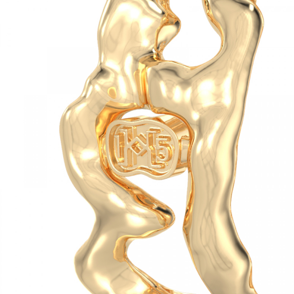 Kollasest kullast sõrmus 