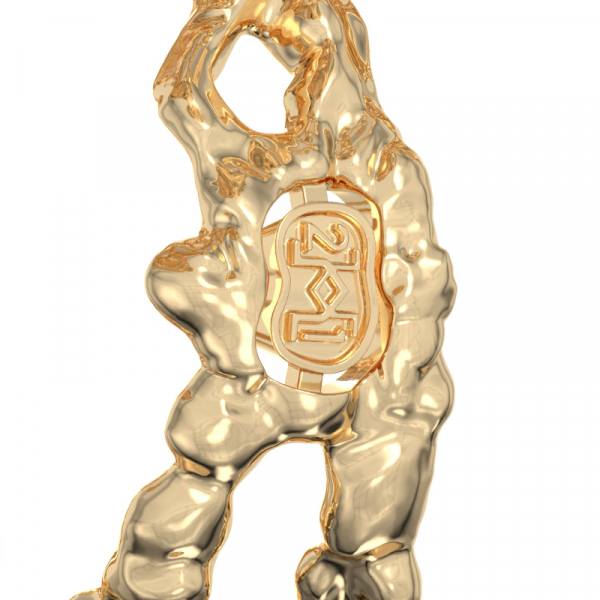 Kollasest kullast sõrmus 