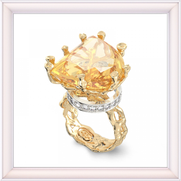  Kollasest kullast sõrmus  