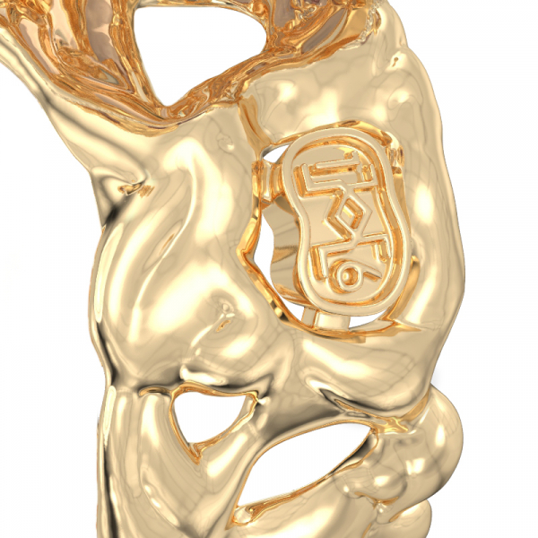  Kollasest kullast sõrmus  