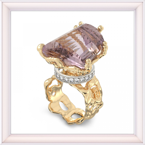  Kollasest kullast sõrmus  