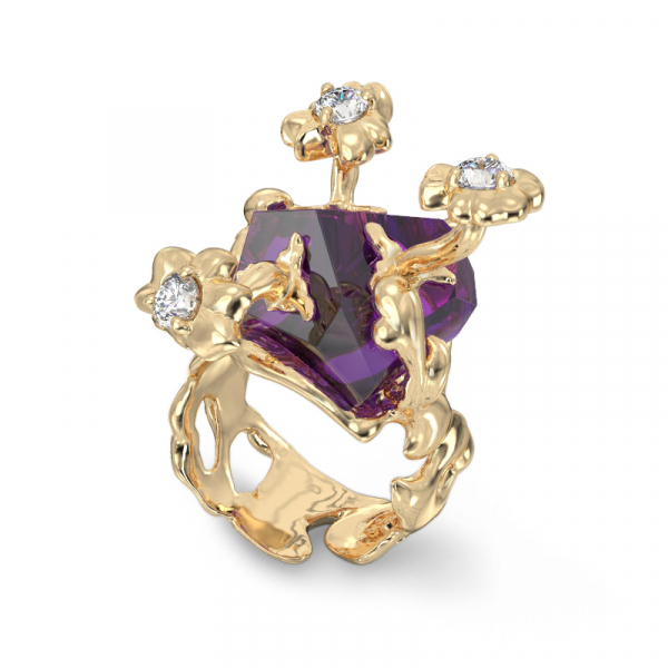 Kollasest kullast sõrmus 