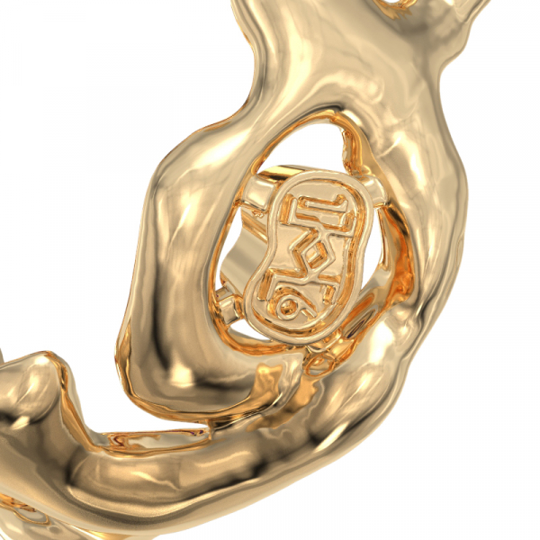 Kollasest kullast sõrmus 