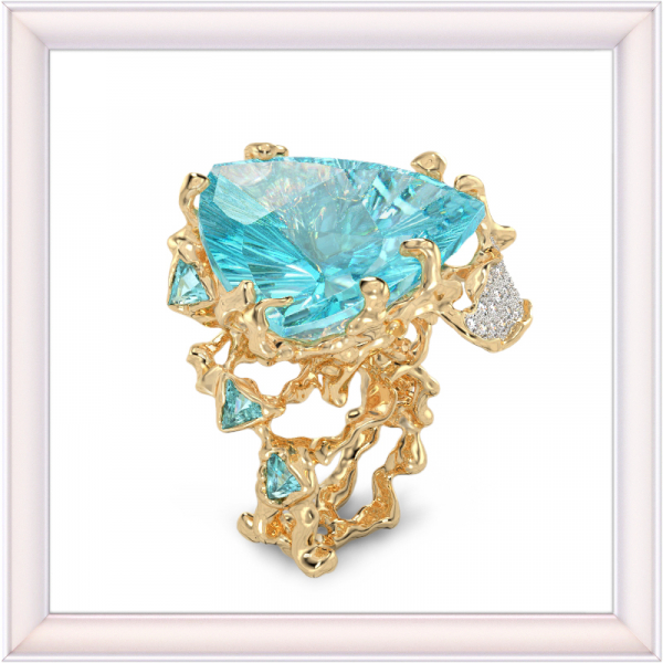 Kollasest kullast sõrmus  