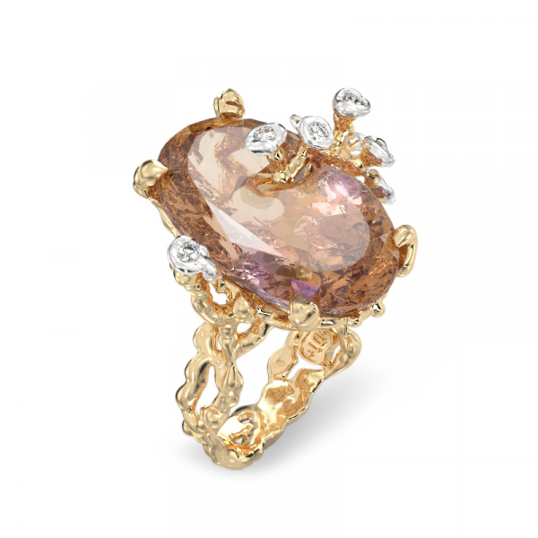 Kollasest kullast sõrmus 