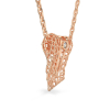 Coral Pendant With Cut-out From Rose Gold