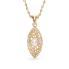 Seashell With Pearl Rose Gold Pendant