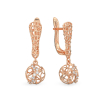  Product code: SKE-08-02  Mystic Coral Earrings From Rose Gold