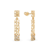   X-Coral Earrings From Yellow Gold
