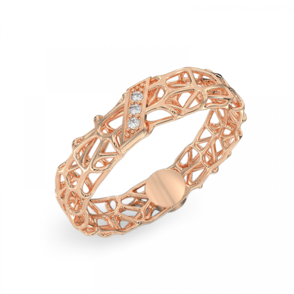 Coral Gold Ring