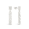 Coral Sticks With Diagonals Earrings From White  Gold
