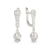Small Balls White Gold Earrings