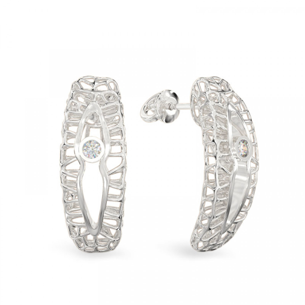 Coral Whisper Earrings From White Gold