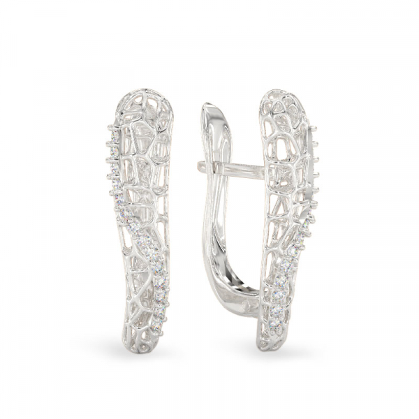 Coral Dream Earrings From White Gold