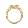 Yellow gold ring “Coral” with a heart