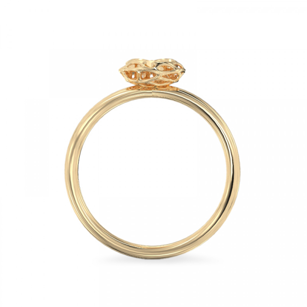 Yellow gold ring “Trillion Form”