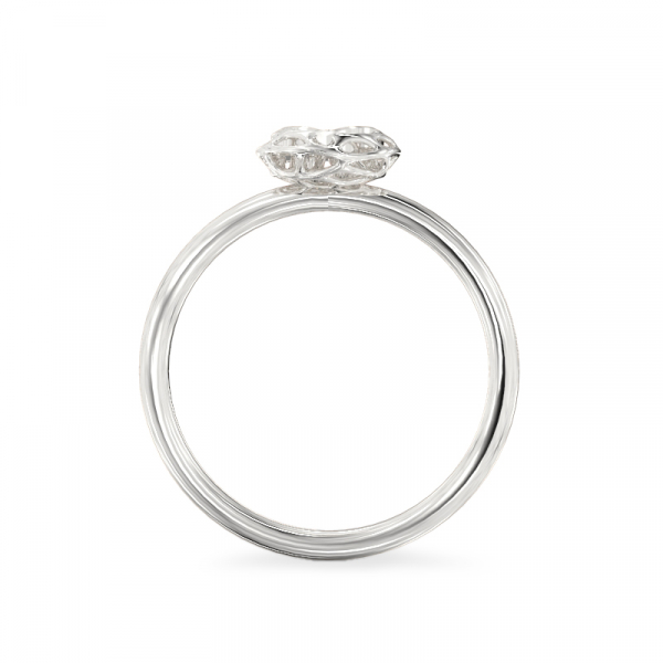 Valgest  kullast sõrmus „Trillion Form”