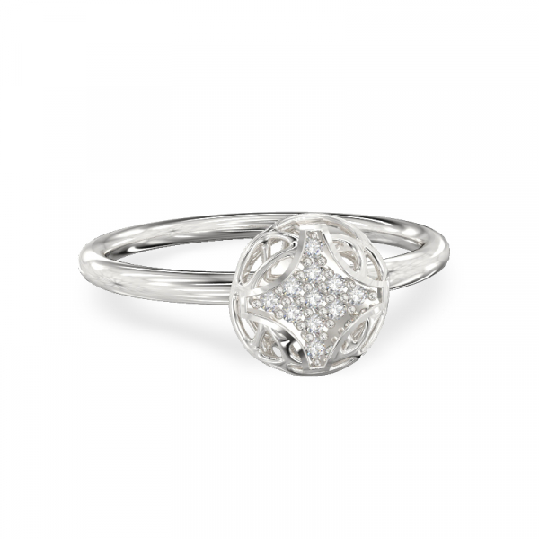 Кольцо из белого золота 