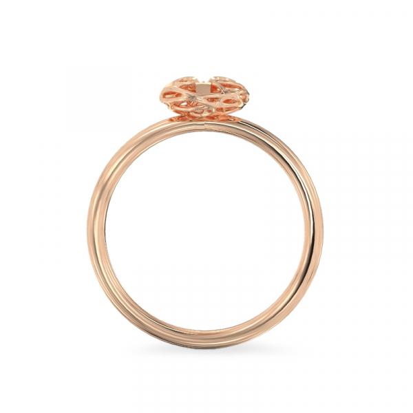 Rose gold ring “Gentle Shine”