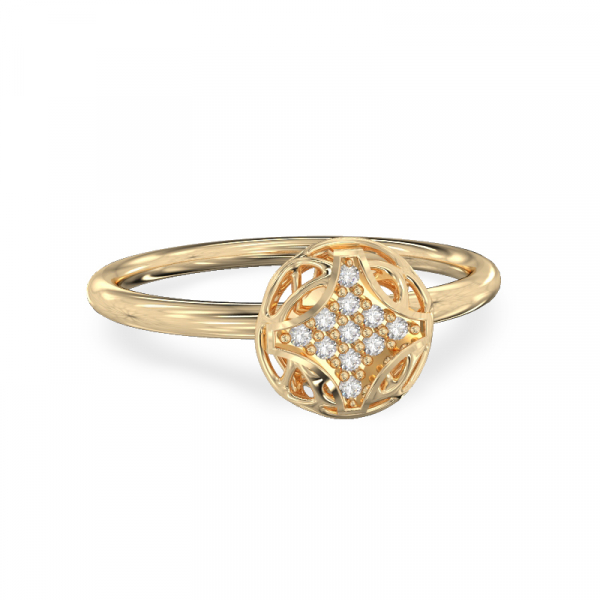 Yellow gold ring “Gentle Shine”