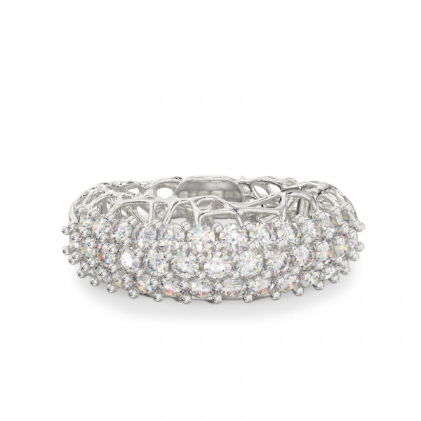 Graceful Coral White Gold Ring