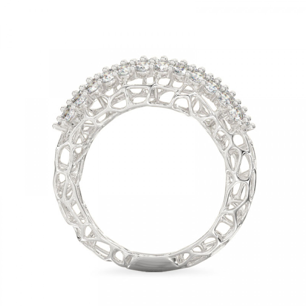 Graceful Coral White Gold Ring