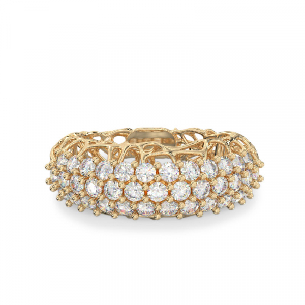   Elegantne kollast kullast sõrmus