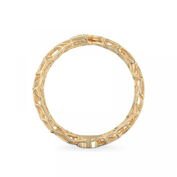 Yellow gold ring “Coral Lace”