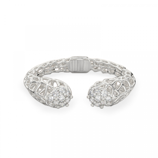 Acropora Coral Ring From White Gold