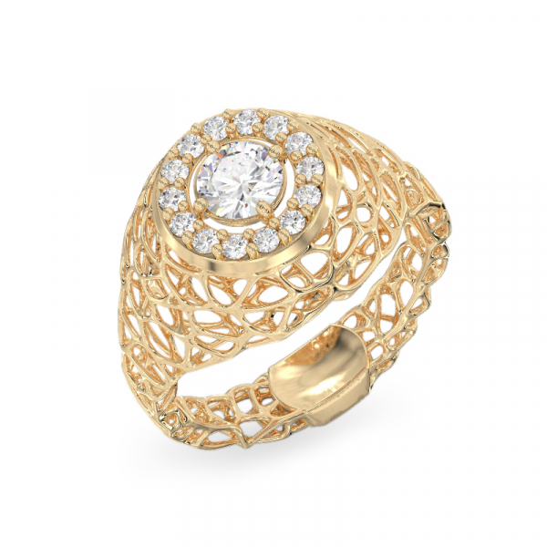 Chic Yellow Gold Ring