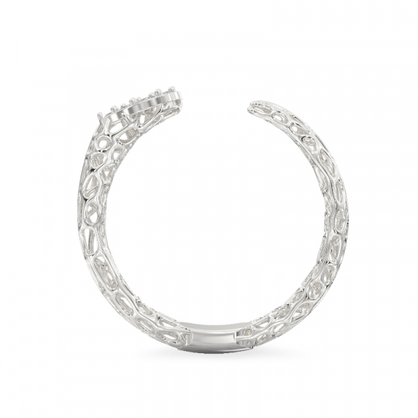 Valgest kullast sõrmus „Õrn Koraal“