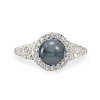 Rich Pearl White Gold Ring 