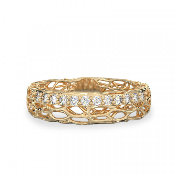 Yellow Gold Ring Lacy Fairy Tale 