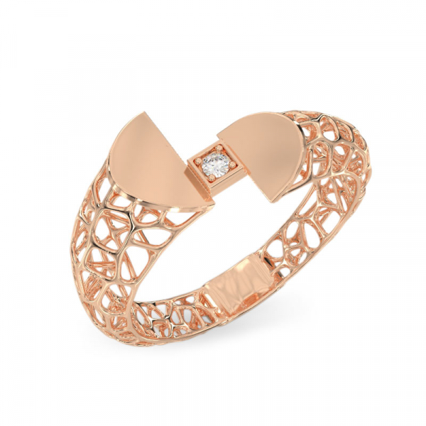 Coral Rose Gold Ring
