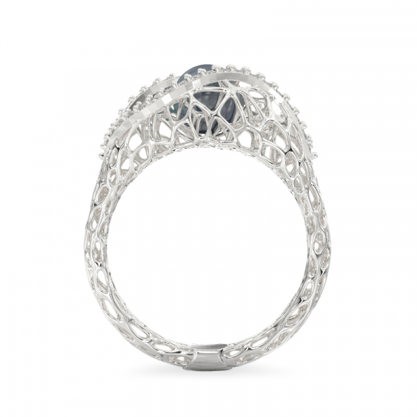 Seashell With Pearl White Gold Ring