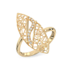 Yellow Gold Ring Ficus Leaf