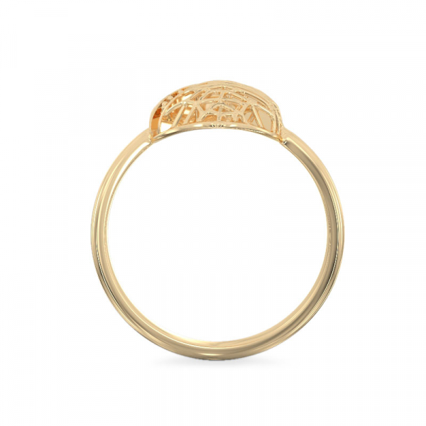 Yellow Gold Ring Ficus Leaf