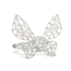 White Gold  Ring Butterfly 