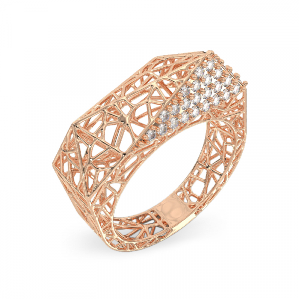 Spider Web Rose Gold Ring