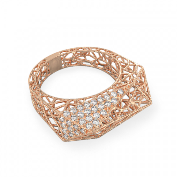 Spider Web Rose Gold Ring