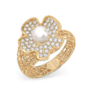 Yellow Gold Ring with Flower